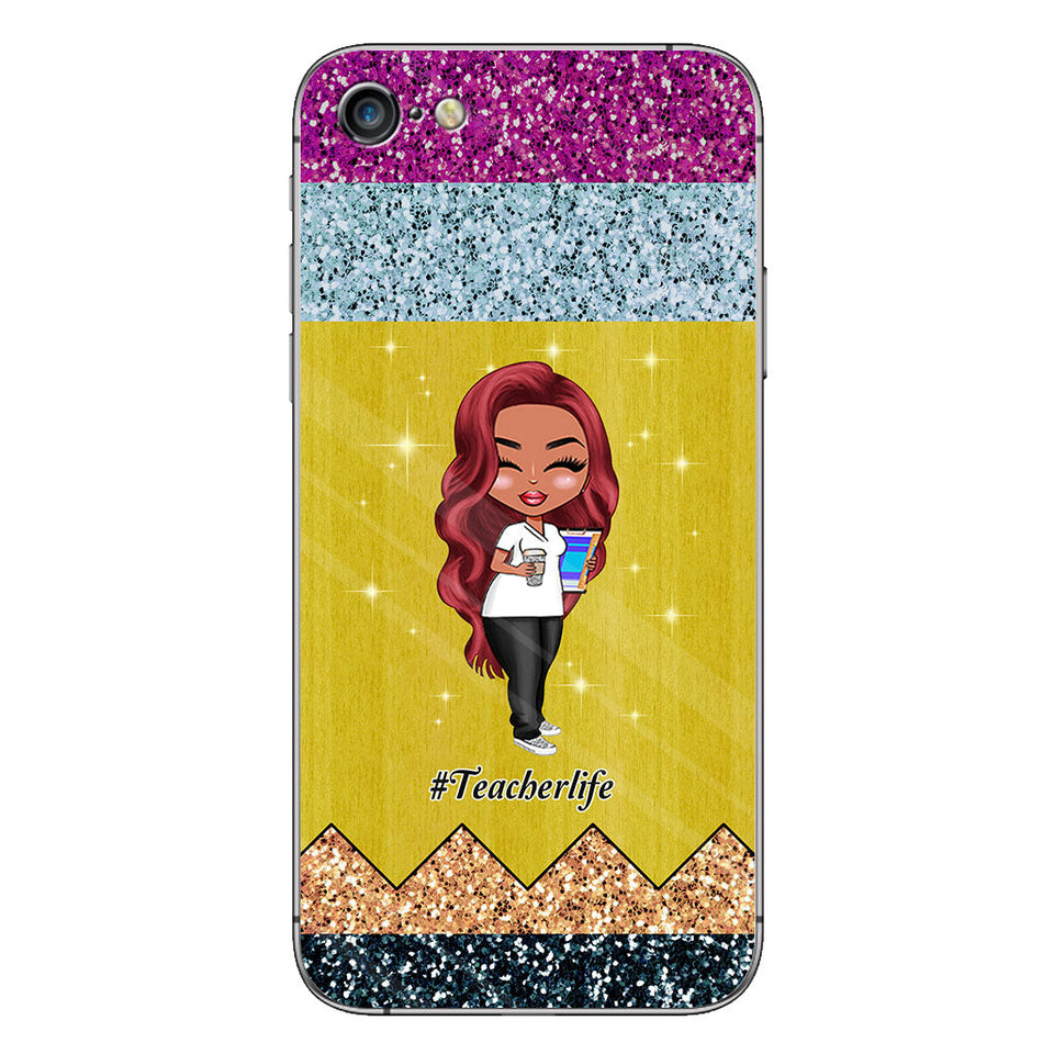 Teaching Is A Work of Heart - Personalized Teacher Phone Case With 3D Pattern Print