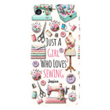 Just A Girl Who Loves Sewing - Personalized Sewing Full Print Phone Case