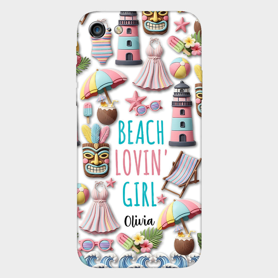 Beach Lovin' Girl - Personalized Sea Lover Full Print Phone Case