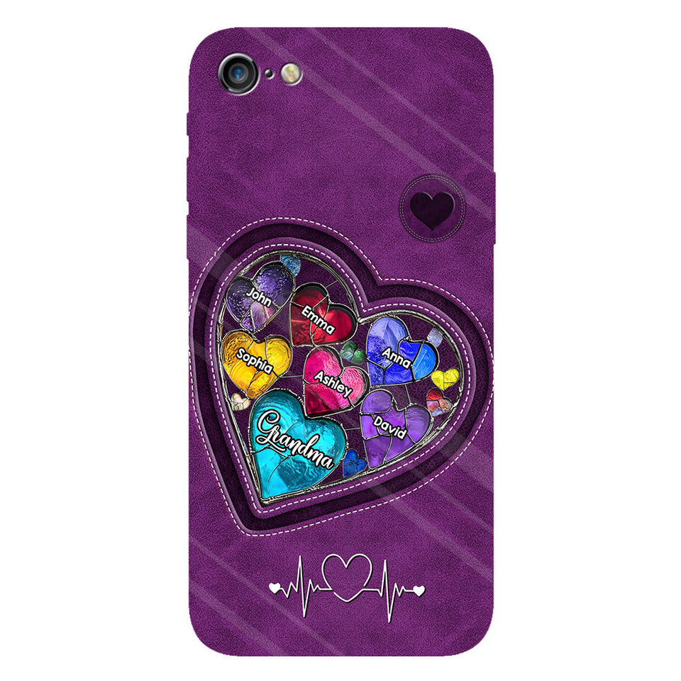 Grandma's Mom's Sweethearts - Personalized Grandma Full Print Phone Case