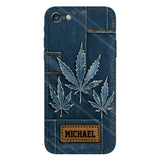 Distressed Denim Marijuanas - Personalized Weed Full Print Phone Case