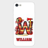Alphabet Firefighter - Personalized Firefighter Full Print Phone Case