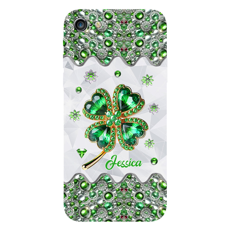 Lucky Four-Leaf Clover - Personalized Saint Patrick's Day Full Print Phone Case