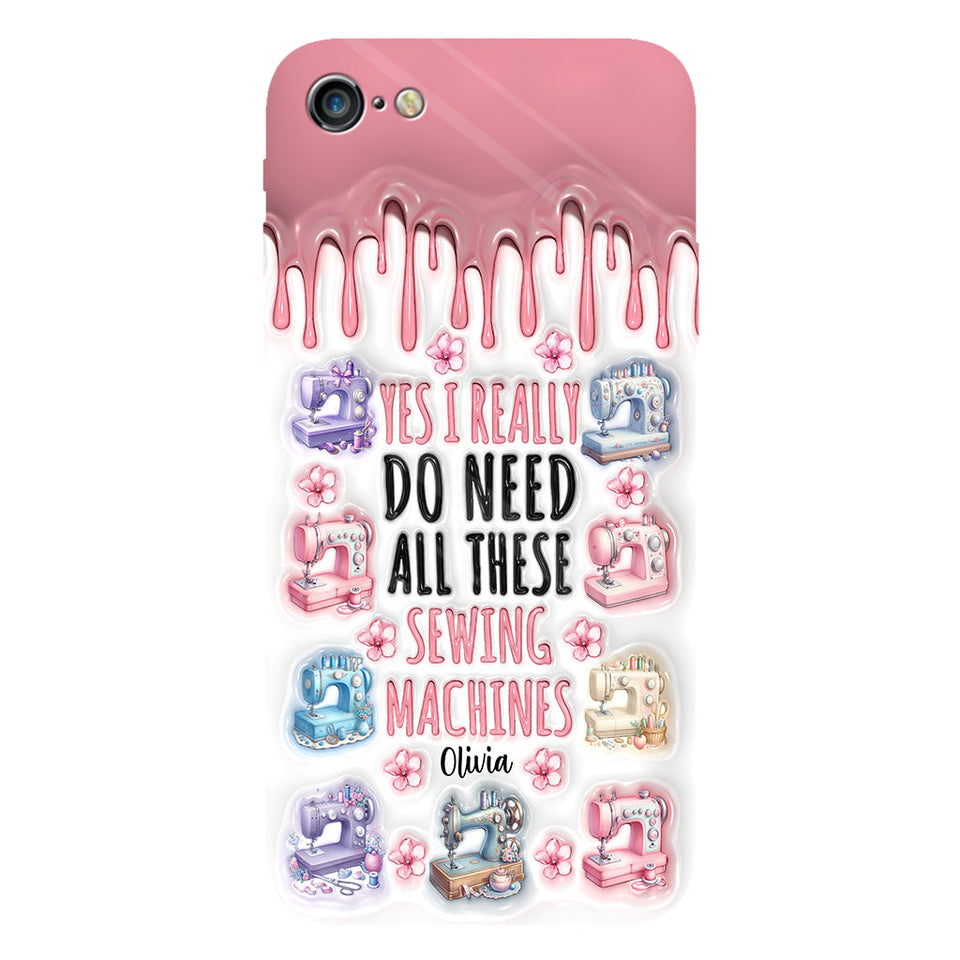 I Really Do Need All These Sewing Machines - Personalized Sewing Full Print Phone Case