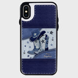 Cowgirl Boots - Personalized Cowgirl Foldable Wallet Phone Case