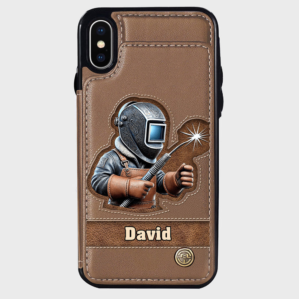 Strong Ones Become Welder - Personalized Welder Wallet Phone Case