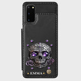 Beautiful Skull And Roses - Personalized Skull Wallet Phone Case