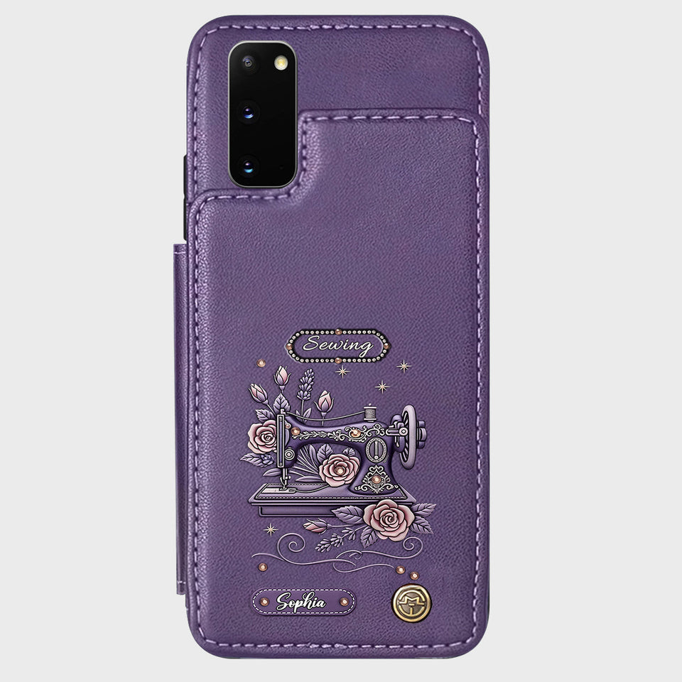 Love Sewing - Personalized Sewing Wallet Phone Case