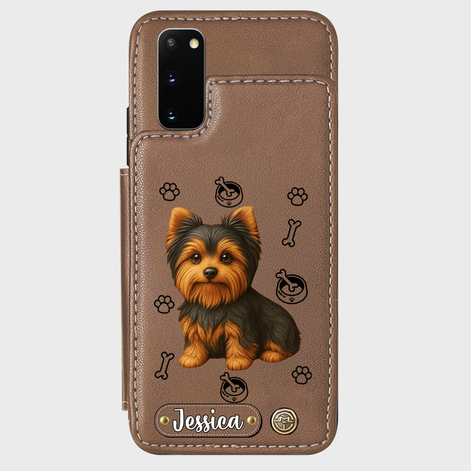 Love My Dog - Personalized Yorkshire Terriers Wallet Phone Case