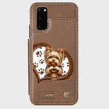 Puppy/ Kitty Makes Heart Hands - Personalized Dog Wallet Phone Case