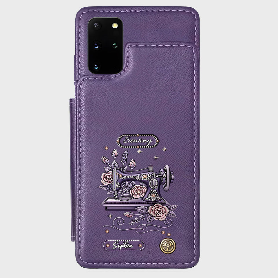 Love Sewing - Personalized Sewing Wallet Phone Case