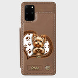 Puppy/ Kitty Makes Heart Hands - Personalized Dog Wallet Phone Case