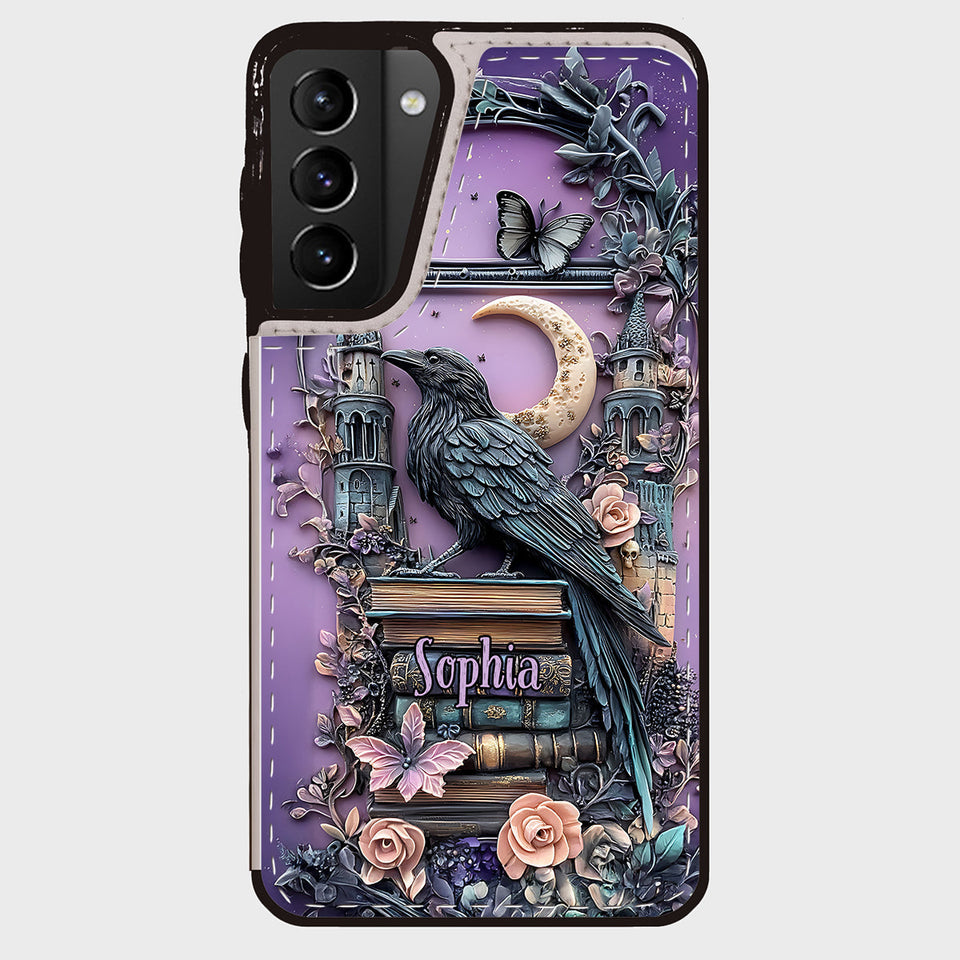 Dark Academia Book Reader - Personalized Book Foldable Wallet Phone Case