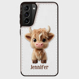 Cute Highland Cow - Personalized Highland Cow Foldable Wallet Phone Case