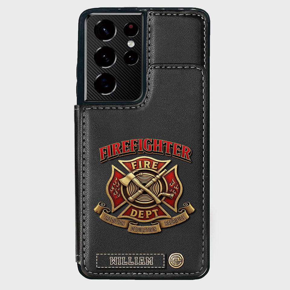 Proud Firefighter - Personalized Firefighter Wallet Phone Case