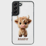 Cute Highland Cow - Personalized Highland Cow Foldable Wallet Phone Case