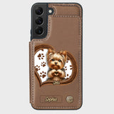 Puppy/ Kitty Makes Heart Hands - Personalized Dog Wallet Phone Case