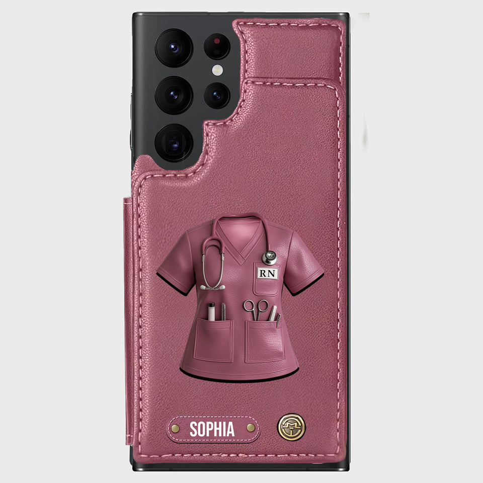 Proud Nurse - Personalized Nurse Wallet Phone Case