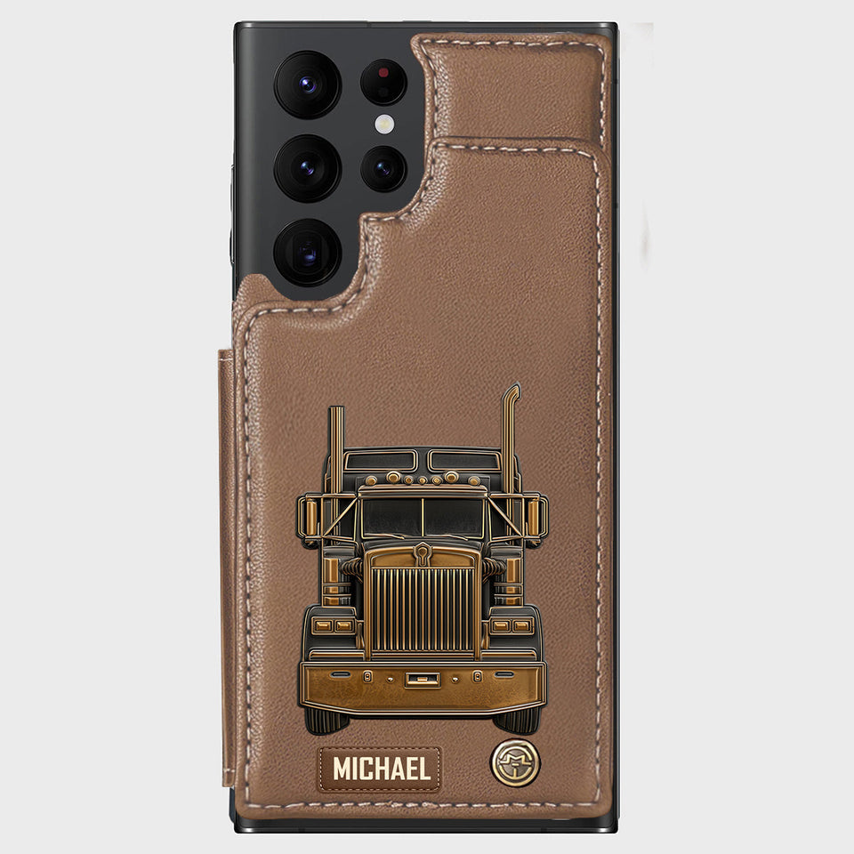 Truck Driver - Personalized Trucker Wallet Phone Case