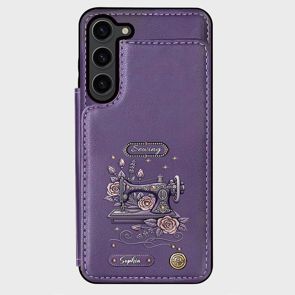 Love Sewing - Personalized Sewing Wallet Phone Case