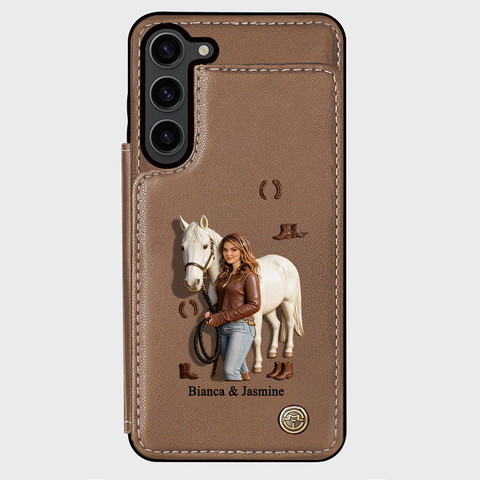 Horse Girl - Personalized Horse Wallet Phone Case
