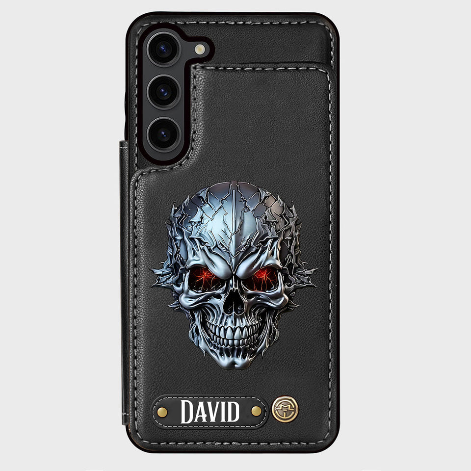 Cool Skull - Personalized Skull Wallet Phone Case
