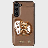 Puppy/ Kitty Makes Heart Hands - Personalized Dog Wallet Phone Case