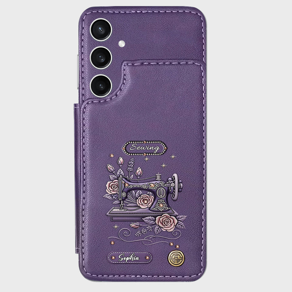 Love Sewing - Personalized Sewing Wallet Phone Case