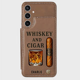 Whiskey & Cigar - Personalized Whisky Wallet Phone Case