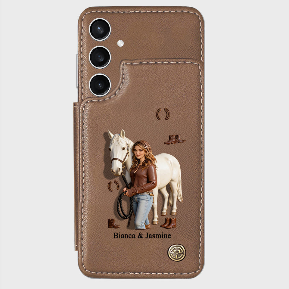 Horse Girl - Personalized Horse Wallet Phone Case