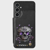 Beautiful Skull And Roses - Personalized Skull Wallet Phone Case