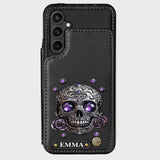 Beautiful Skull And Roses - Personalized Skull Wallet Phone Case