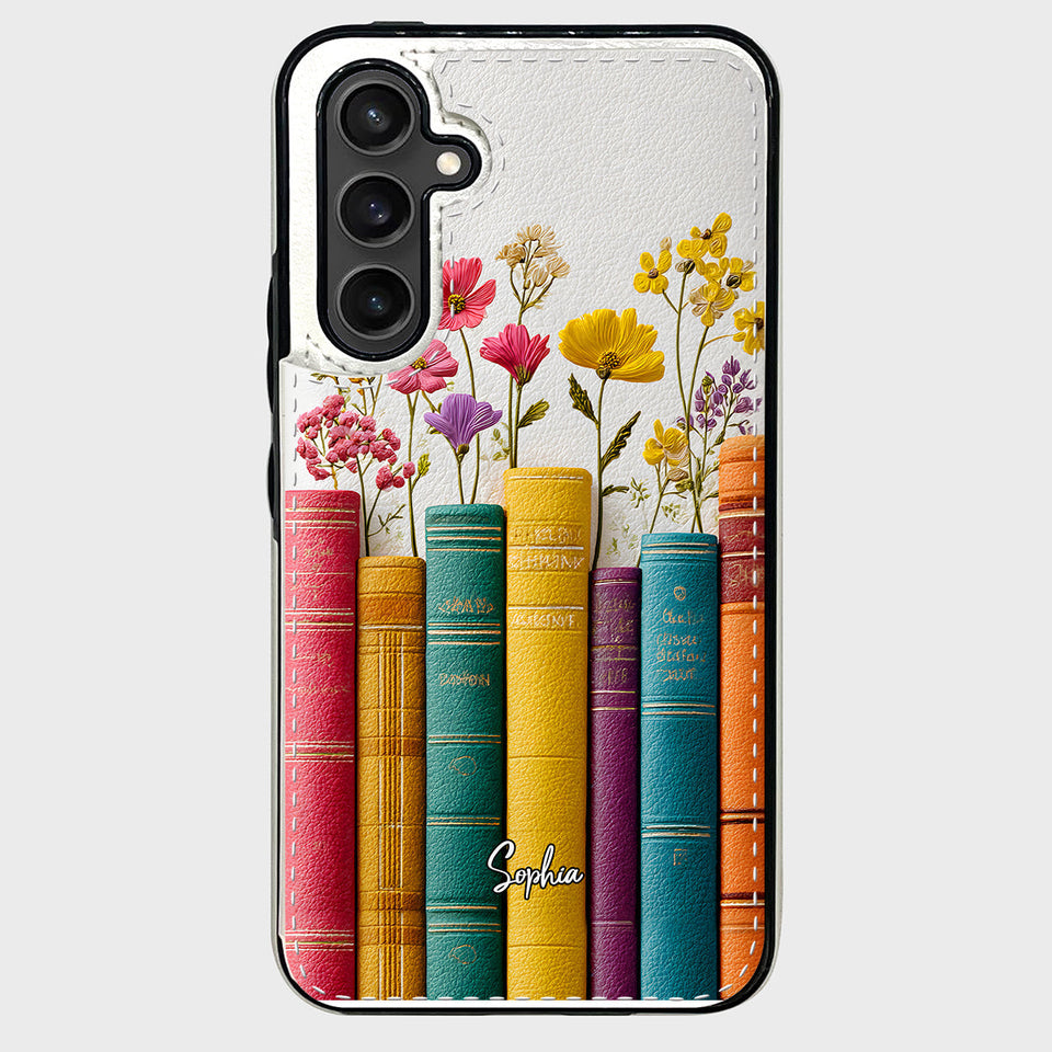 Vintage Flower Book - Personalized Book Foldable Wallet Phone Case
