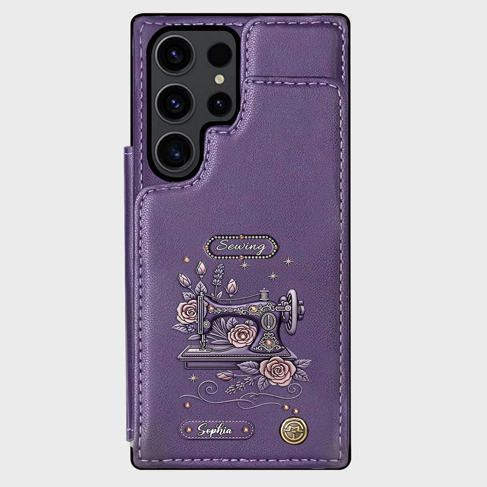 Love Sewing - Personalized Sewing Wallet Phone Case