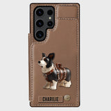 Cute Border Collie - Personalized Dog Wallet Phone Case