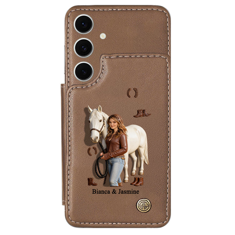 Horse Girl - Personalized Horse Wallet Phone Case