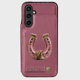 Horseshoe - Personalized Horse Wallet Phone Case