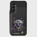 Beautiful Skull And Roses - Personalized Skull Wallet Phone Case