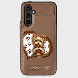 Puppy/ Kitty Makes Heart Hands - Personalized Dog Wallet Phone Case