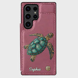 Love Turtles - Personalized Turtle Wallet Phone Case