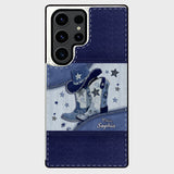 Cowgirl Boots - Personalized Cowgirl Foldable Wallet Phone Case