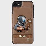 Strong Ones Become Welder - Personalized Welder Wallet Phone Case