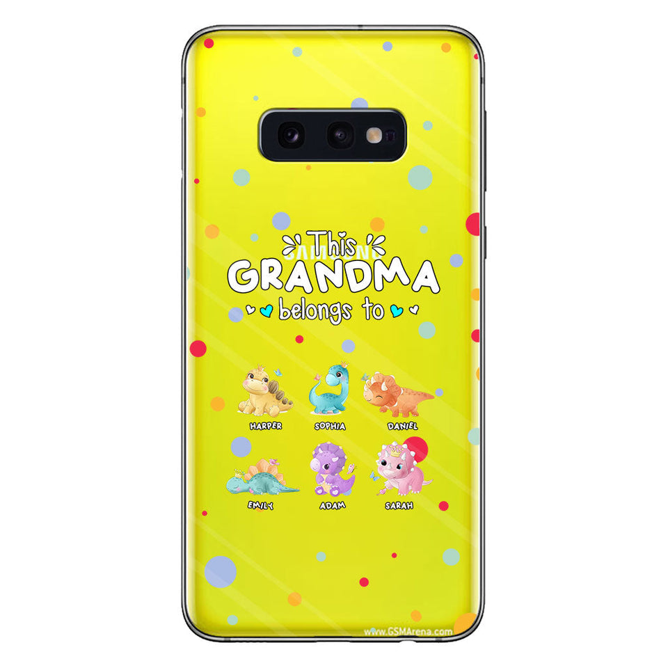 This Grandma Belongs To - Gift for grandma, aunt, uncle, grandpa, mom, dad - Personalized Clear Phone Case