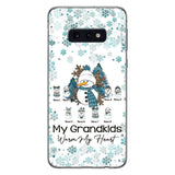 My Grandkids Warm My Heart - Personalized Christmas Grandma Phone Case