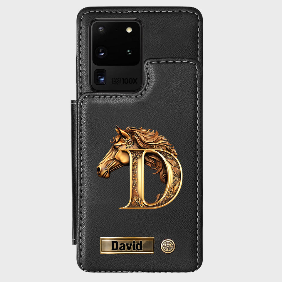 Love Horse - Personalized Horse Wallet Phone Case