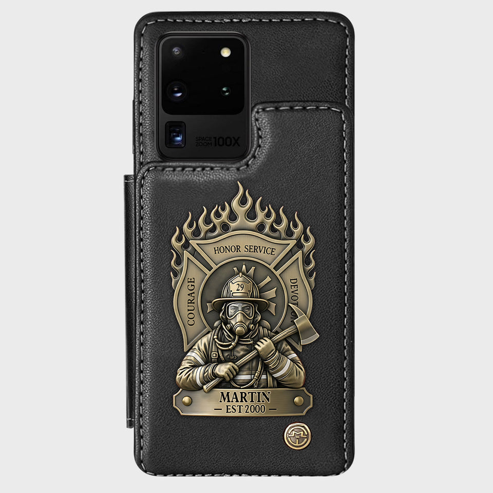 Proud Firefighter - Personalized Firefighter Wallet Phone Case