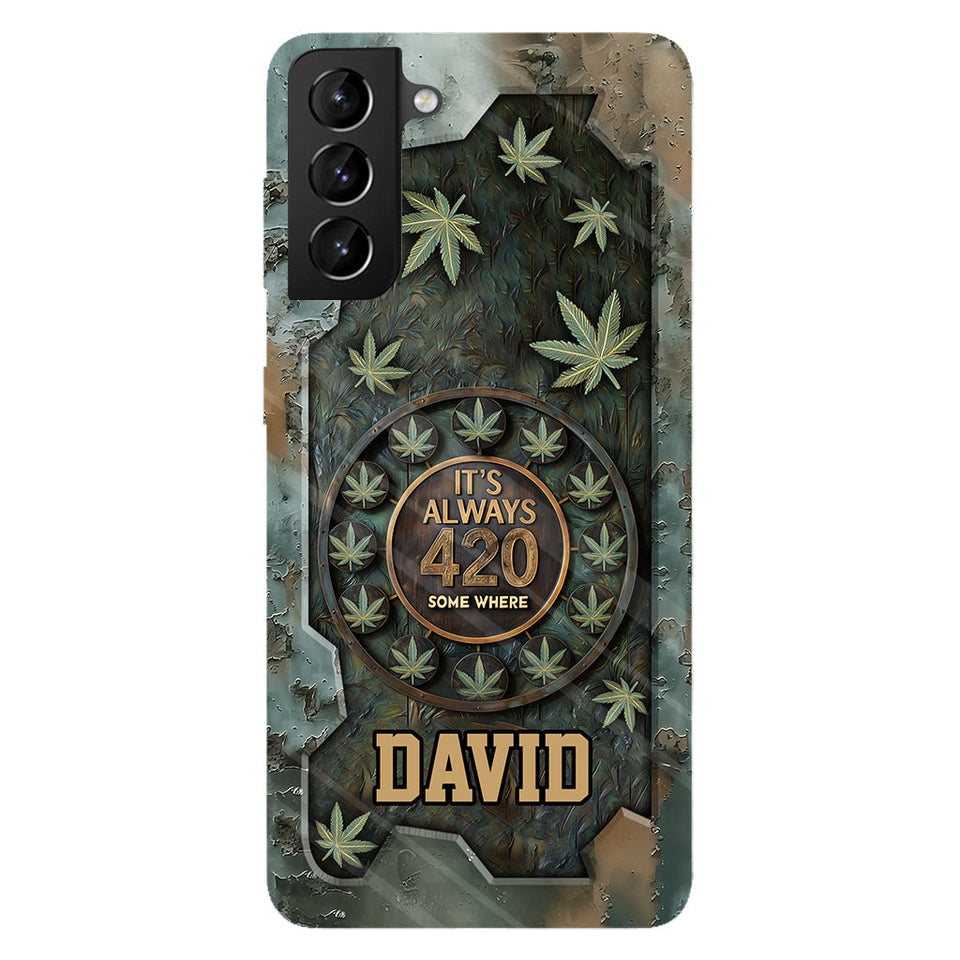 It's Always 420 - Personalized Weed Full Print Phone Case