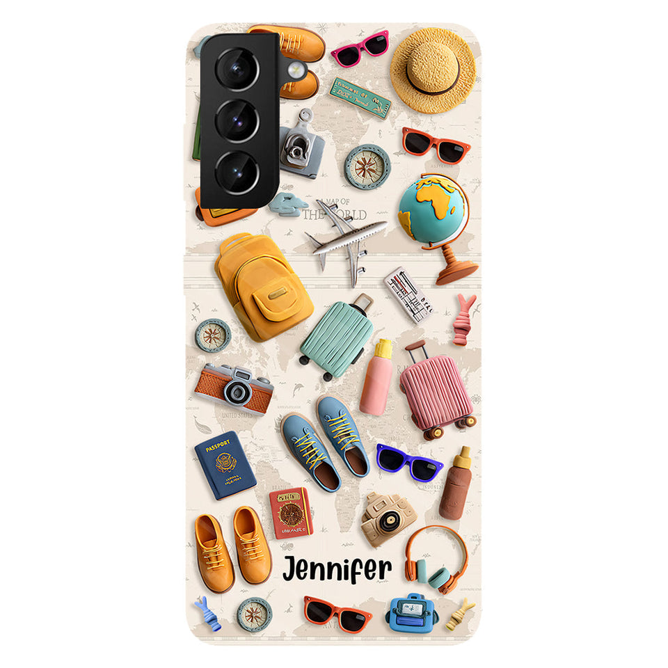 Just A Girl Who Loves Traveling - Personalized Travelling Full Print Phone Case