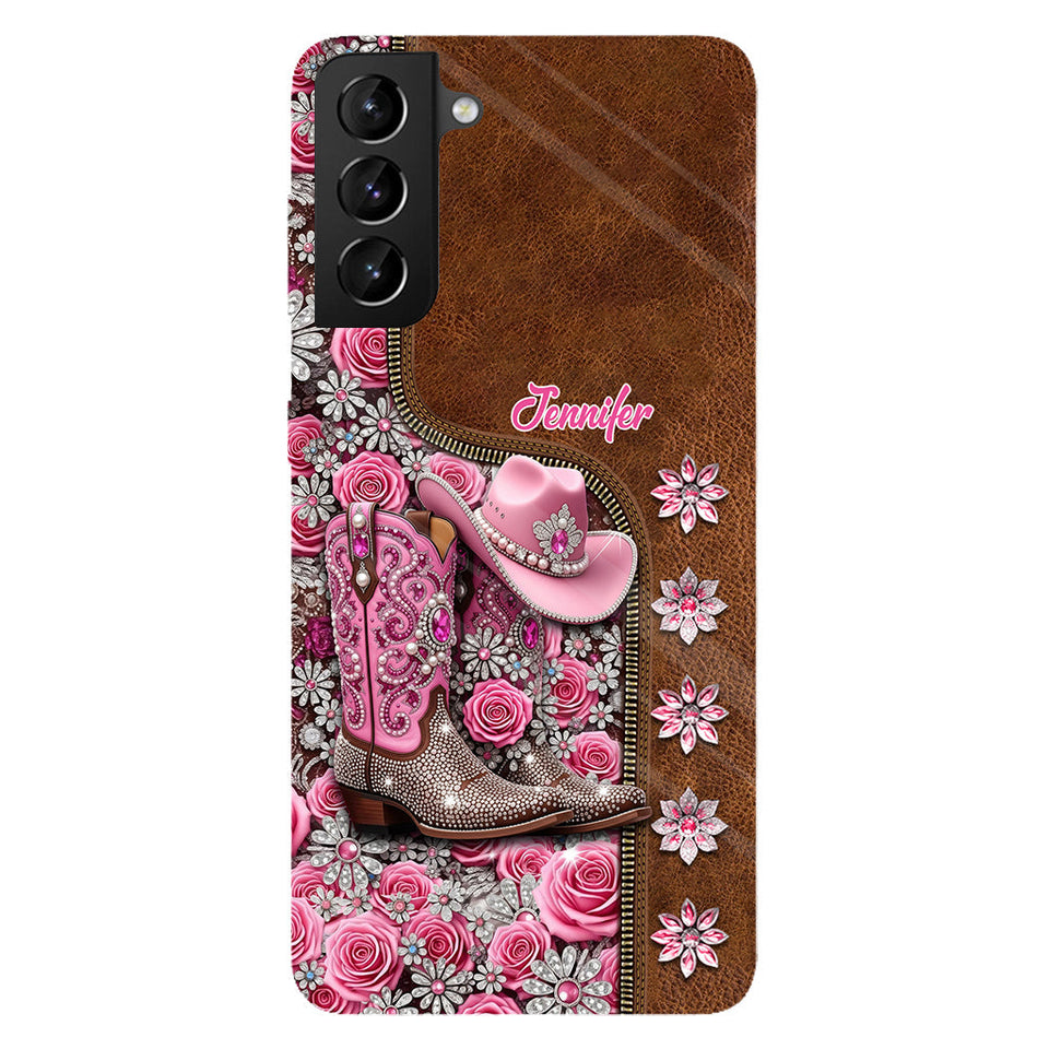 Beautiful Cowgirl Boots - Personalized Cowgirl Full Print Phone Case