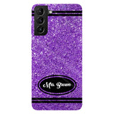 Artificial Glitter Crayon Design - Personalized Teacher Full Print Phone Case & Phone Grip